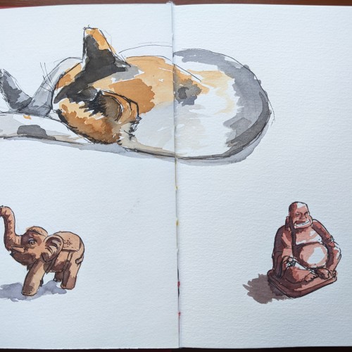 Watercolour sketches from life