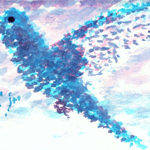 Humming Bird Dot Painting