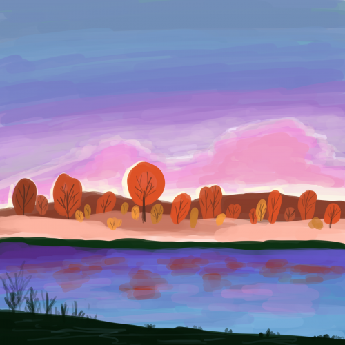 Landscape inspired by Loish