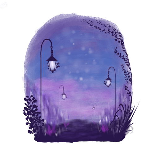 Lanterns. Whimsical illustration - Day 9.