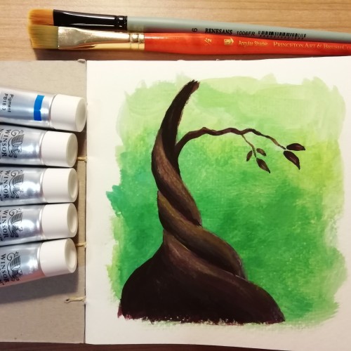 First gouache painting