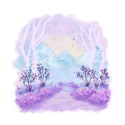 Abstract landscape. Whimsical illustration - Day 19.