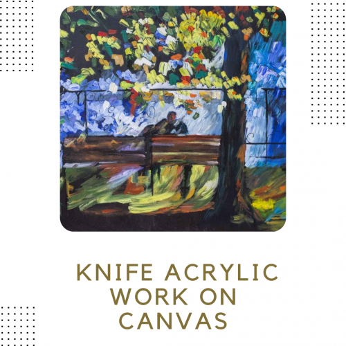 The Dream Knife Acrylic art on canvas | Kinfe painting for home decor | shop knife art