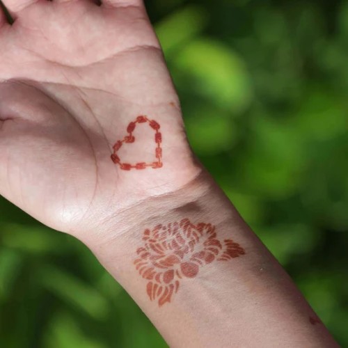 Flora Henna Tattoo Stencil