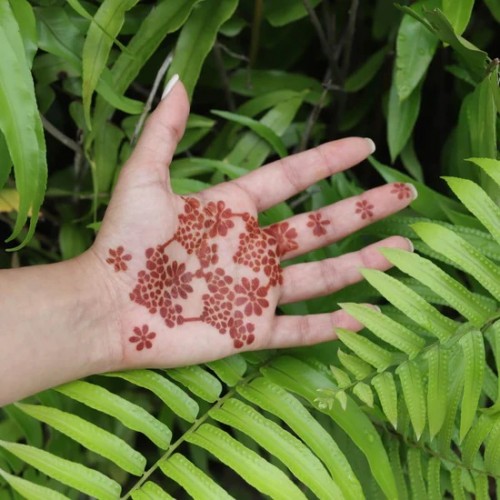 Flower Power Henna Tattoo Stencil