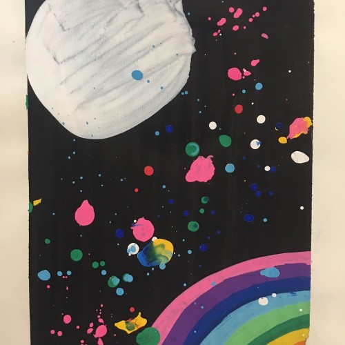 Splatter space art