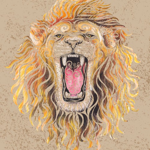 Swirly Lion Portrait