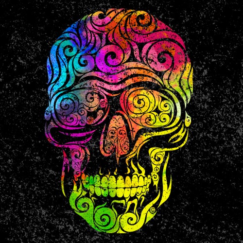 Swirly Skull  (color)