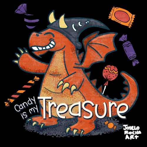 Candy is my Treasure Halloween Dragon