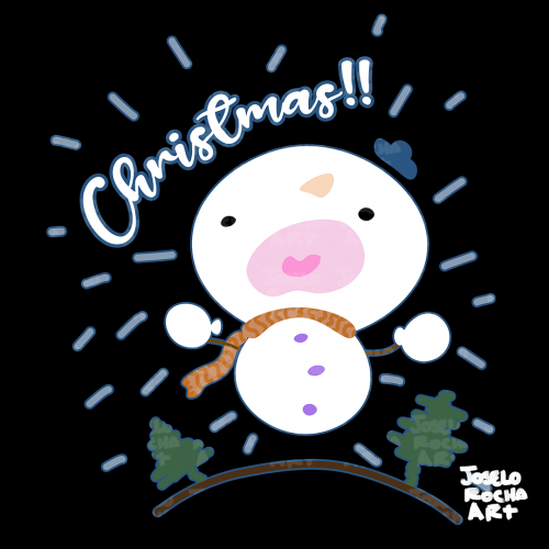 Cute Christmas Snowboy
