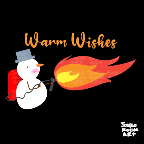 Christmas Shirt : Snowman warm wishes
