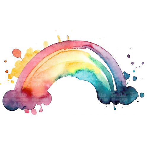 Watercolor Rainbow Splash