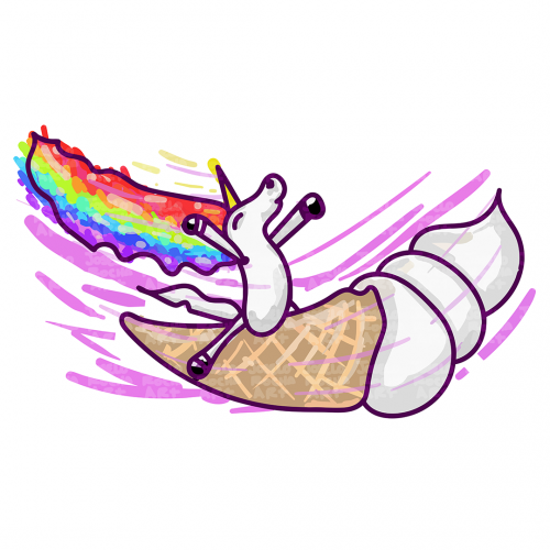 Unicorn Rainbow Riding Ice Cream Cone