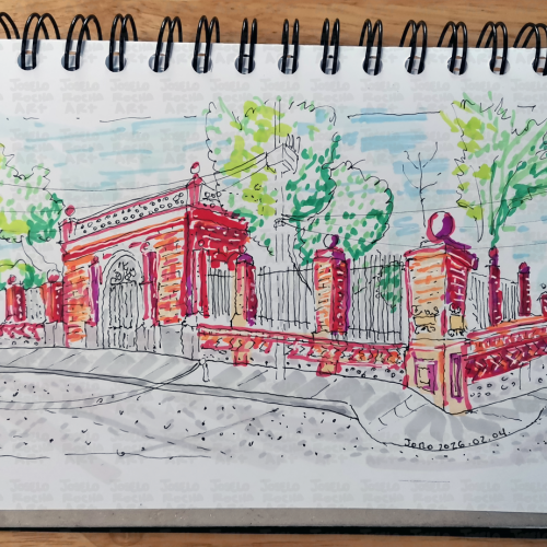 Historic Red Brick Entrance