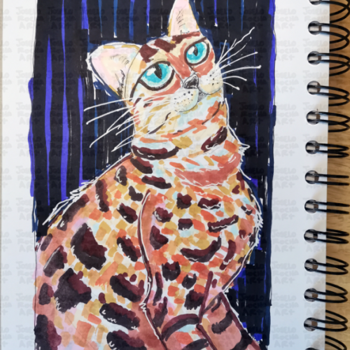 Neon Noir Bengal Cat
