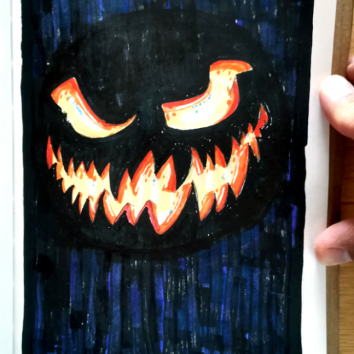 Jack-O-Lantern Glowing Face