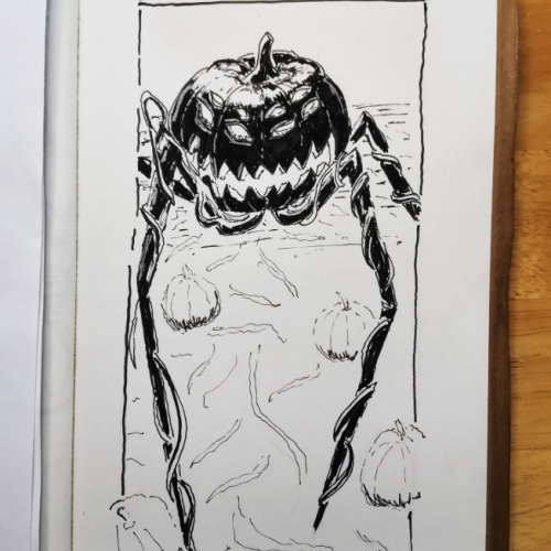 Spider Jack-o-Lantern Creature