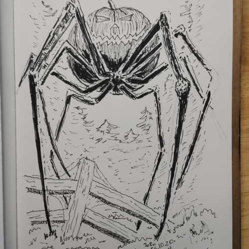 Giant Jack O Lantern Spider
