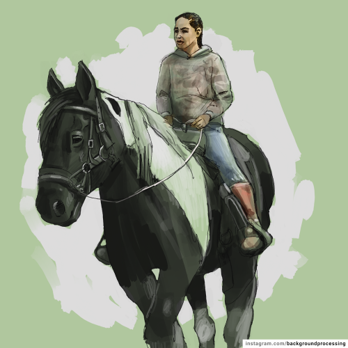 Lady on horse