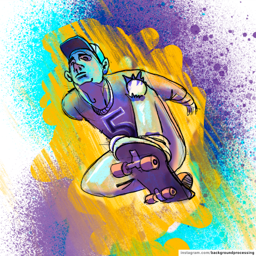 Skateboard doodle