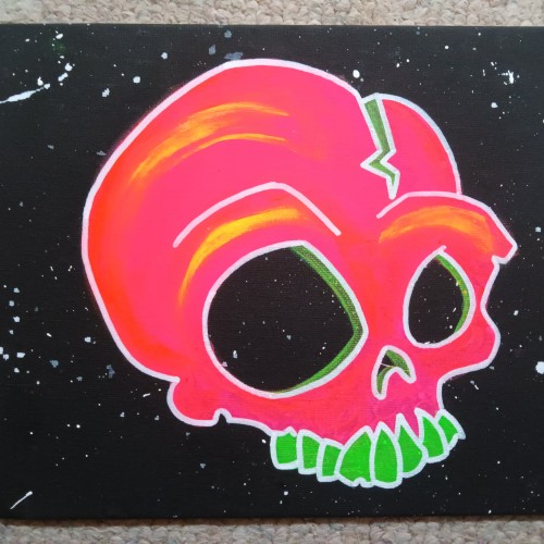 Skull on neon