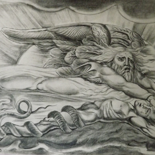 William Blake - Elohim creating Adam
