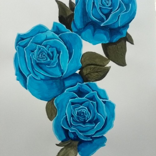 Three Blue Rose