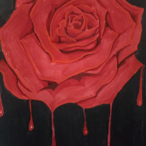 Dripping Red Rose