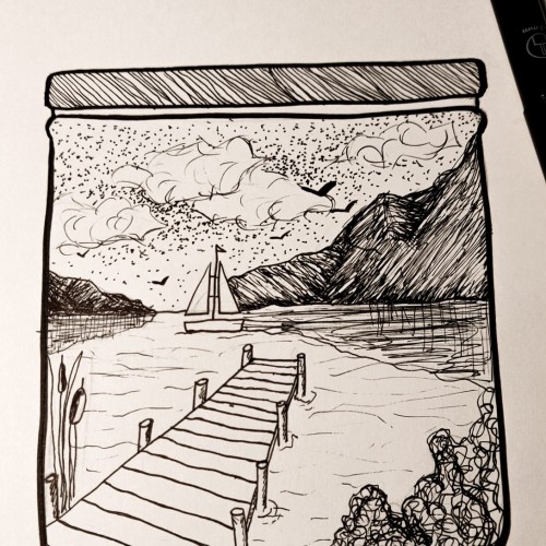 cloudy day in a jar