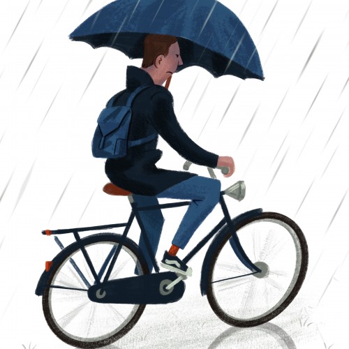 Riding in the rain