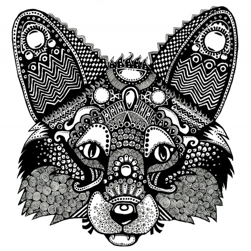 Patterned Fox Face