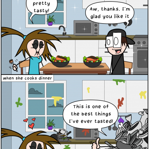 Me Vs. Her: Cooking