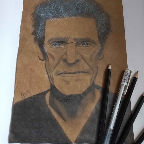 Willem Dafoe portrait drawing