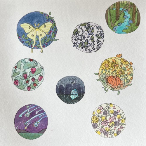 Watercolor Stickers