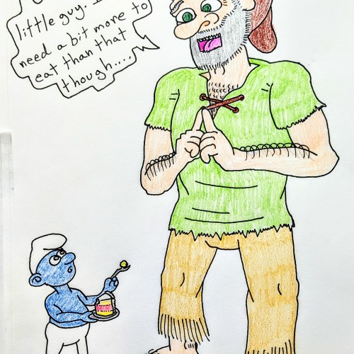 A feast for a Smurf...
