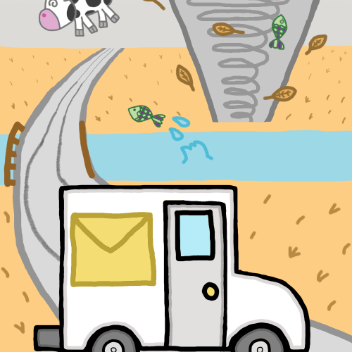 Speeding Mailtruck