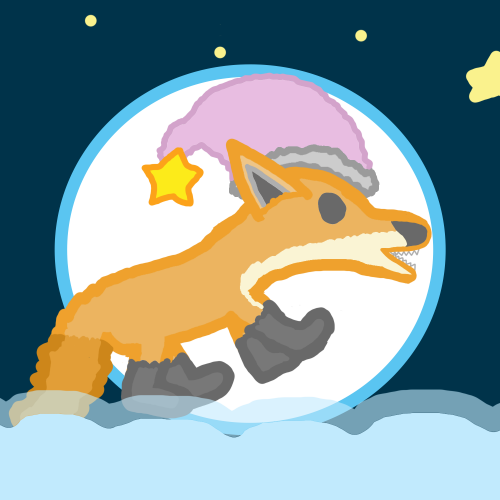 Fox in the starry sky