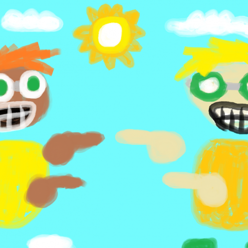 Friends in the sun