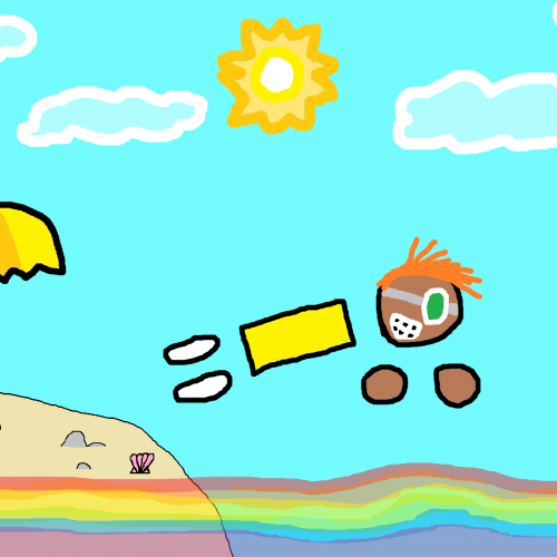 Dive in the rainbow water