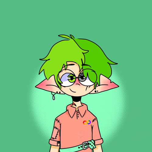 {Clipart/clip art of a little guy with green hair}