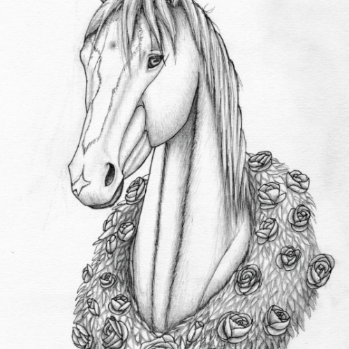 Rose-wreathed Horse