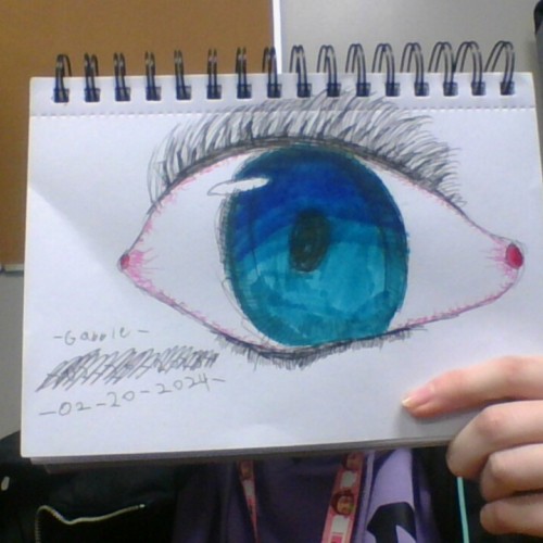 my first time at realism I did a eye
