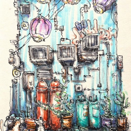 Down the alley