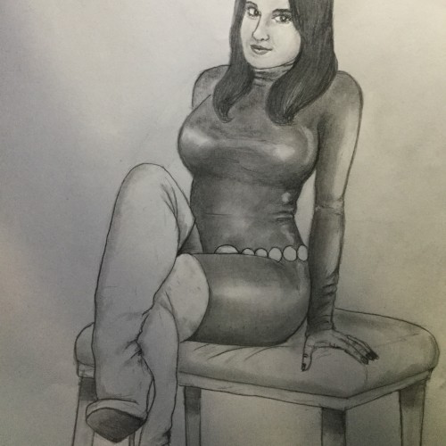Sexy girl sitting