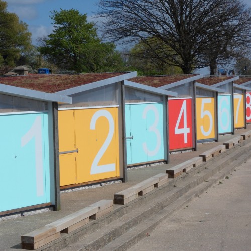Shoebury Beach Seafront Number Sheds