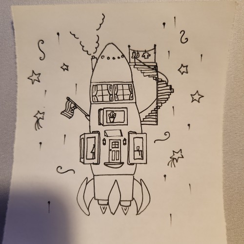 Doodles with Dane - Outer Space - House Rocket