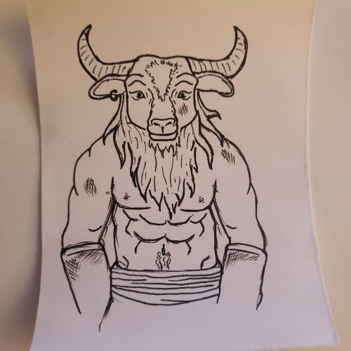 Doodles with Dane - Mythical Creatures - Minotaur