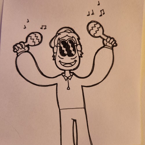 Doodles with Dane - Original Characters Playing Instruments - Bugsie with Maracas