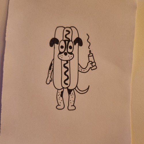 Doodles with Dane - Original Characters Outfits/Costumes - Newt Hotdog Costume