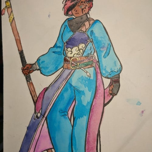 colored monk outfit